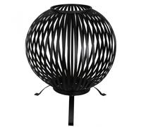 Esschert Design Brasero esfera enrejada acero al carbono negro FF400