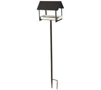 Esschert Design Caseta De Comida Y Pájaro Para Estación, Gris Blanco Metal