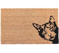 Esschert Design Felpudo de Fibra de Coco, diseño de Gato