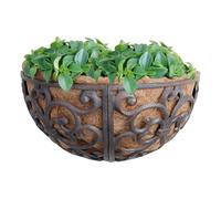 Esschert Design Macetero Colgante Pared 2 Piezas Cesta de Hierro Fundido