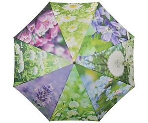 Esschert Design Paraguas Pajáros Flores Sombrilla Parasol Cubierta Protector
