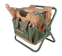 Esschert Design Silla De Jardín Plegable Oliva Con Almacenaje