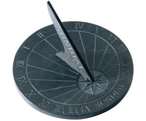Esschert LS002 reloj de sol, 25 x 25 x 1,6 cm, 1.90 Kg, material pizarra, color gris