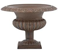 Esschert Design - Maceta de Hierro Fundido con urna Francesa, marrón, 27,8 x 26,7 x 25,3 cm