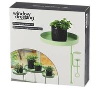 Esschert's Garden Soporte para plantas redondo para fijar, altura ajustable, color verde 24,6 x 18 cm