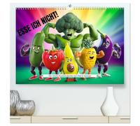 Esse ich nicht! Der freche Kinderkalender mit Obst & Gemüse (hochwertiger Premium Wandkalender 2026 DIN A2 quer), Kunstdruck in Hochglanz: Witziger ... die Ernährung bunt und lustig lieben.