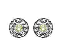 Esse Marcasite Pendientes de botón Mujer plata - 214E8154-06