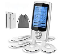 ESSEASON Electroestimulador Muscular Digital - Estimulador Muscular Recargable 16 Modos 2 Canales 6 Pads Masajeador Portatil paradolor Espalda Terapia de Alivio del Dolor Artritis Rigidez Muscular
