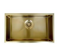 Essebagno Luisa fregadero de una cubeta 76x45 inoxidable oro cepillado