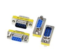 ESSEIEIE DB9 9Pin Macho a Macho/Hembra a Hembra/Macho a Hembra Mini Adaptador Cambiador de género Conector Serial RS232 Com (Female To Female)