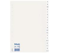 Esselte 100144 separadores de plástico blancos | pestañas A-Z | 11 agujeros