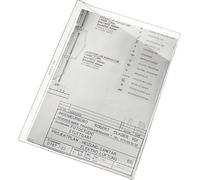 Esselte 25320 - Fundas Porta Planos A4, PVC Liso, 4 Taladros, Caja de 100 Unidades, Transparente