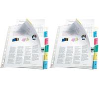 ESSELTE 414160 - Fundas PP Cristal con refuerzo 85 micras (set 6 ud.) con pestaña (Paquete de 2)