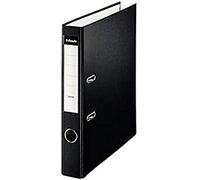 Esselte 42308 - Archivador de Palanca de PP de Plástico Forrado, Tamaño Folio, Negro, Anchura Lomo: 50 mm, 1 Unidad, Capacidad de 350 Hojas A4