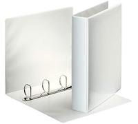 Esselte Group 49704 Essentials - Archivador para presentación (con anillas personalizable, A4, capacidad para 140 hojas, cartón recubierto de polipropileno, anillas 40mm), color blanco