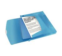 Esselte 6240 Vivida Carpeta de documentos azul transparente | 47mm | 380 hojas