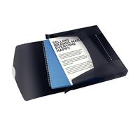 Esselte 6240 Vivida Carpeta de documentos negra transparente | 47mm | 380 hojas