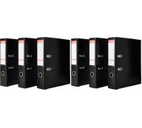 Esselte 624294 - Archivador De Palanca Essentials A4 Con Cubierta PP 30% Reciclado, 500 Hojas De Capacidad, Portaetiquetas Intercambiable, Borde Reforzado, Mecanismo Estándar, Pack De 3, Color Negro
