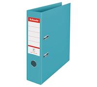 Esselte 626212 - Archivador de Palanca Esselte Colour'Breeze de PP, Capacidad 500 hojas, Lomo de 75 mm, Tamaño A4, Cierre de Tapa, Bordes Metálicos, Para Casa y la Oficina, Diseño en Relieve, Azul