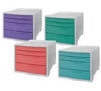 Esselte 626286 colour' Ice - Juego de 4 bloque 4 cajones, varios colores