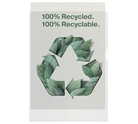 Esselte 627496 - Dosier A4 Recycle De Polipropileno 100% Reciclado, 100 Micras, Superficie Mate Gofrada, Apertura Superior Y Derecha, Caja De 100 Unidades, Fabricado En Europa