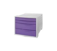 Esselte - 628458 cajonera para oficina Lavanda, Gris Poliestireno