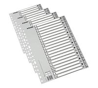 Esselte Abecedarios de plástico, PP, Tamaño folio, Gama ECO, Gris, 47139 (Paquete de 4)