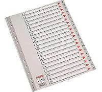 Esselte Abecedarios de plástico, PP, Tamaño folio, Gama STD, Gris, 47138