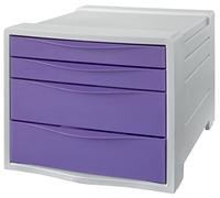 Esselte Archivador de Escritorio, Organizador de 4 Alturas para Organizar Documentos, Folletos y otra Papelería, Casa y Oficina, Diseño en Relieve, Gama Colour'Breeze, Lavanda, 628458