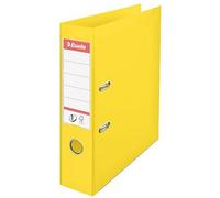 Esselte Archivador de Palanca A4, Amarillo, Lomo 72mm, Plástico, Modelo Vivida,