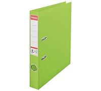 Esselte Archivador de Palanca A4, Verde, Lomo 52mm, Plástico, Modelo Vivida, 1 Unidad, 624073