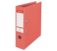 Esselte Archivador de Palanca, Capacidad 500 hojas, Lomo de 75mm, Light & Durable A4 Folder, Casa y Oficina, Diseño en Relieve, Gama Colour'Breeze, Amarillo Coral, 628429
