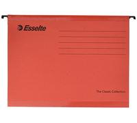 Archivador colgante Esselte Classic, reforzado, A4, paquete de 25, pestañas incluidas, color rosso 1