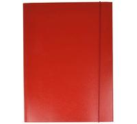 Esselte carpeta de 3 solapas, Capacidad 150 hojas, tamaño 25 x 35, cierre con elástico redondo, comprimido, lote de 5, Rojo, Linear, 390341160