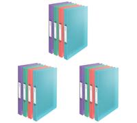 Esselte - Carpeta de anillas, capacidad para 140 hojas, reverso de 20 mm, carpeta A4 con 2 anillas, tapa blanda, (1 unidad) (Paquete de 3)