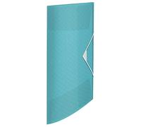 Esselte Carpeta de Plástico de 3 Solapas, Hasta 150 Hojas de Papel, Tamaño A4, Organizador de Documentos, Casa/Oficina, Patrón en Relieve, Gama Colour'Breeze, Azul, 626222