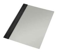 Esselte Carpeta dossier fastener, Plástico, A4, Con tarjetero, Pack de 50, Negro, Modelo 126, 12609