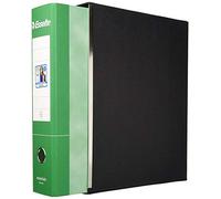 Esselte Carpeta Essentials con mecanismo de palanca y con funda, formato protocolo, cartón, lomo de 5 cm, verde, paquete de 8