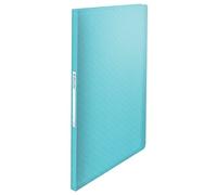 Esselte Cuaderno A4 con 60 Fundas de Plástico, Capacidad para 120 Hojas, Presentación y Almacenamiento de Documentos, Casa/Oficina, Patrón en Relieve, Gama Colour'Breeze, Azul, 626232