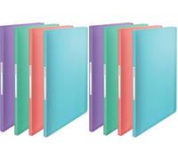 Esselte Cuaderno A4 con 60 Fundas de Plástico, Capacidad para 120 Hojas, Presentación y Almacenamiento de Documentos, Casa/Oficina, Patrón en Relieve, Gama Colour'Breeze, Color Variado, 626234