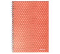 Esselte Cuaderno Cuadriculado A5, 80 Hojas/160 Páginas, Anillas, Casa, Oficina o Escuela, Papel de 80gsm con Certificado FSC, Patrón en Relieve, Gama Colour’Breeze, Amarillo Coral, 628468