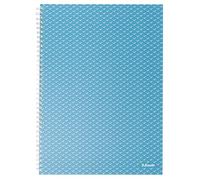 Esselte Cuaderno Cuadriculado A5, 80 Hojas/160 Páginas, Cuaderno de Anillas, Casa, Oficina, Escuela, Papel de 80gsm con Certificado FSC, Patrón en Relieve, Gama Colour’Breeze, Azul, 628466