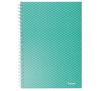 Esselte Cuaderno Cuadriculado A5, 80 Hojas/160 Páginas, Cuaderno de Anillas, Casa, Oficina, Escuela, Papel de 80gsm con Certificado FSC, Patrón en Relieve, Gama Colour’Breeze, Verde, 628467