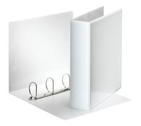 ESSELTE 49705 - Carpeta gama BASICA plástico A4 Maxi con bolsa transparente en portada y lomo 4 anillas Ø 50 mm color blanco