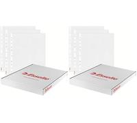Esselte, Funda perforada multitaladro (16 taladros), tamaño folio para proteger documentos en casa, oficina o en el colegio, caja de 100 unidades, PP (polipropileno) 100% reciclable, 65µ, 623896