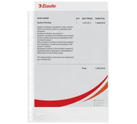Esselte, Funda perforada multitaladro (16 taladros), tamaño folio para proteger documentos en casa, oficina o en el colegio, caja de 100 unidades, PP (polipropileno) 100% reciclable, 46114