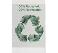 Esselte Fundas 100% Recicladas A4, Polipropileno Resistente en Relieve, 100 Micr