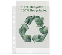 Esselte Fundas 100% Recicladas A5, Polipropileno Resistente en Relieve, 70 Micra