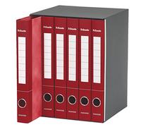 Esselte, Grupos carpetas 3 solapas, cierre con elástico (cartón revestido, funda (fibrone, formato útil 25 x 32, lomo 4 cm, rojo, Essentials E6, 391960160