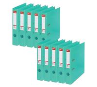 Esselte HFP No.1 - Archivador de plástico (A4, 50 mm, 10 unidades), color verde